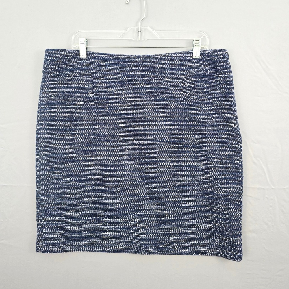 Banana Repubic Tweed Side Zip Lined Blue Skirt 16